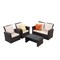 Moootto 4-Pieces PE Rattan Wicker Outdoor Patio Furniture Set TBZOKX-N12BNHY - alternate 3
